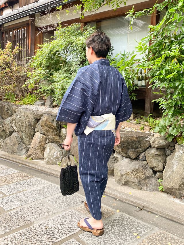 メンズ浴衣プラン|WA・KKAキモノレンタルとオムスビのお店|京都|着物レンタル|浴衣レンタル|祇園祭りに浴衣で|八坂神社を浴衣でお参り